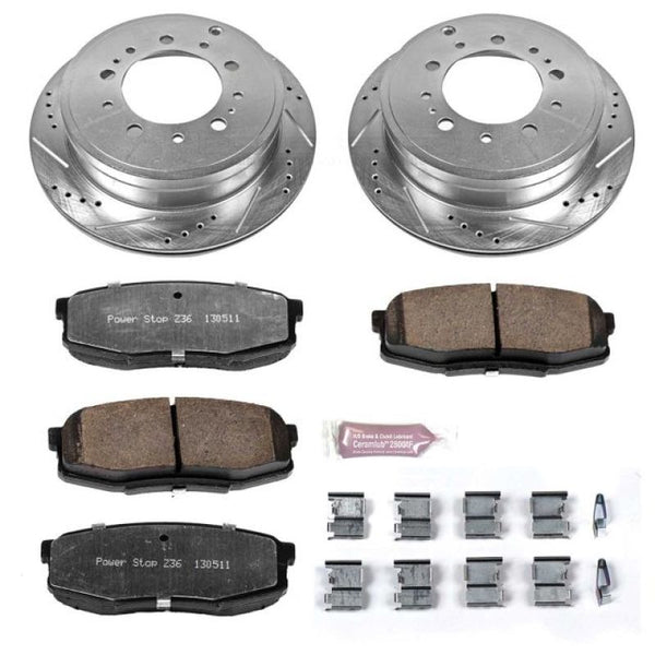 Power Stop 08-11 Lexus LX570 Rear Z36 Truck & Tow Brake Kit - K3073-36 for 2008-2022 Toyota Sequoia - front view
