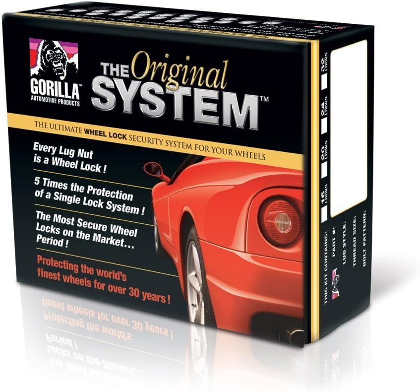 Gorilla Automotive - System Lock 5lug 1/2 Acorn CHR - 71683N