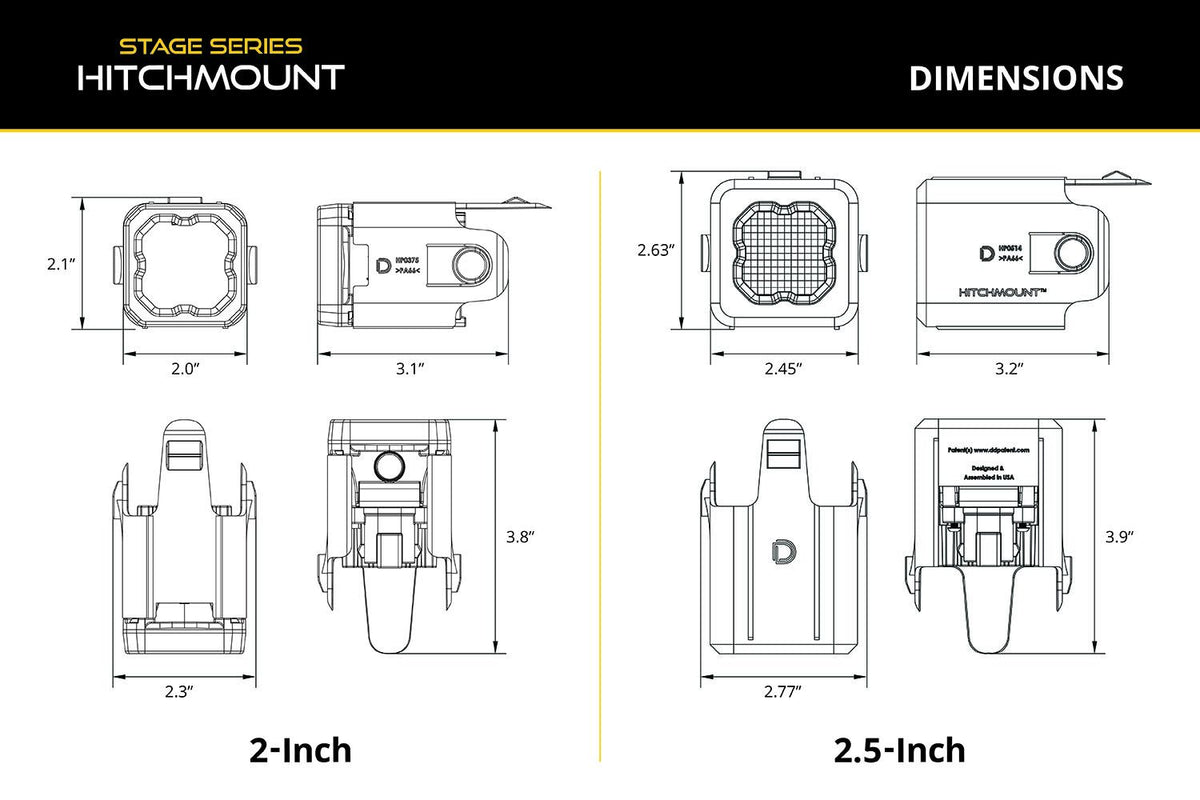 Diode Dynamics 23-24 Chevrolet Colorado HitchMount LED Pod Reverse Kit C1R - DD7834