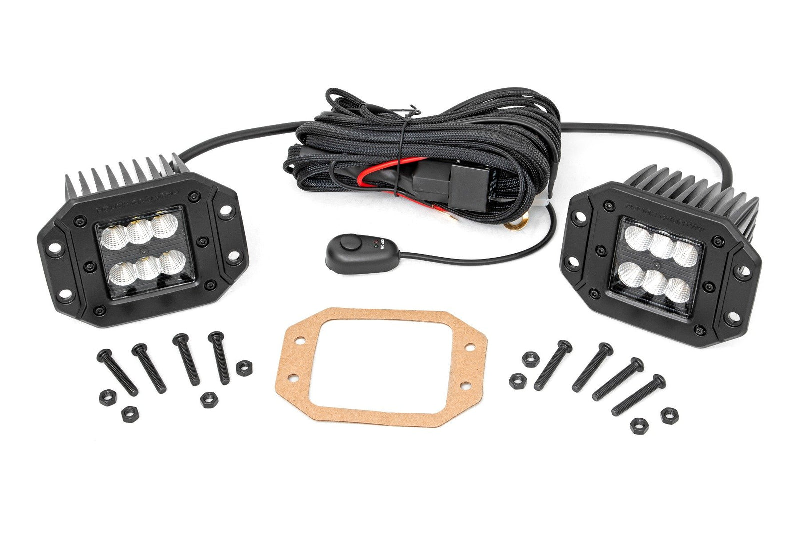 2 Inch Black Series LED Light Pods  | Pair | Flood | Flush Mount