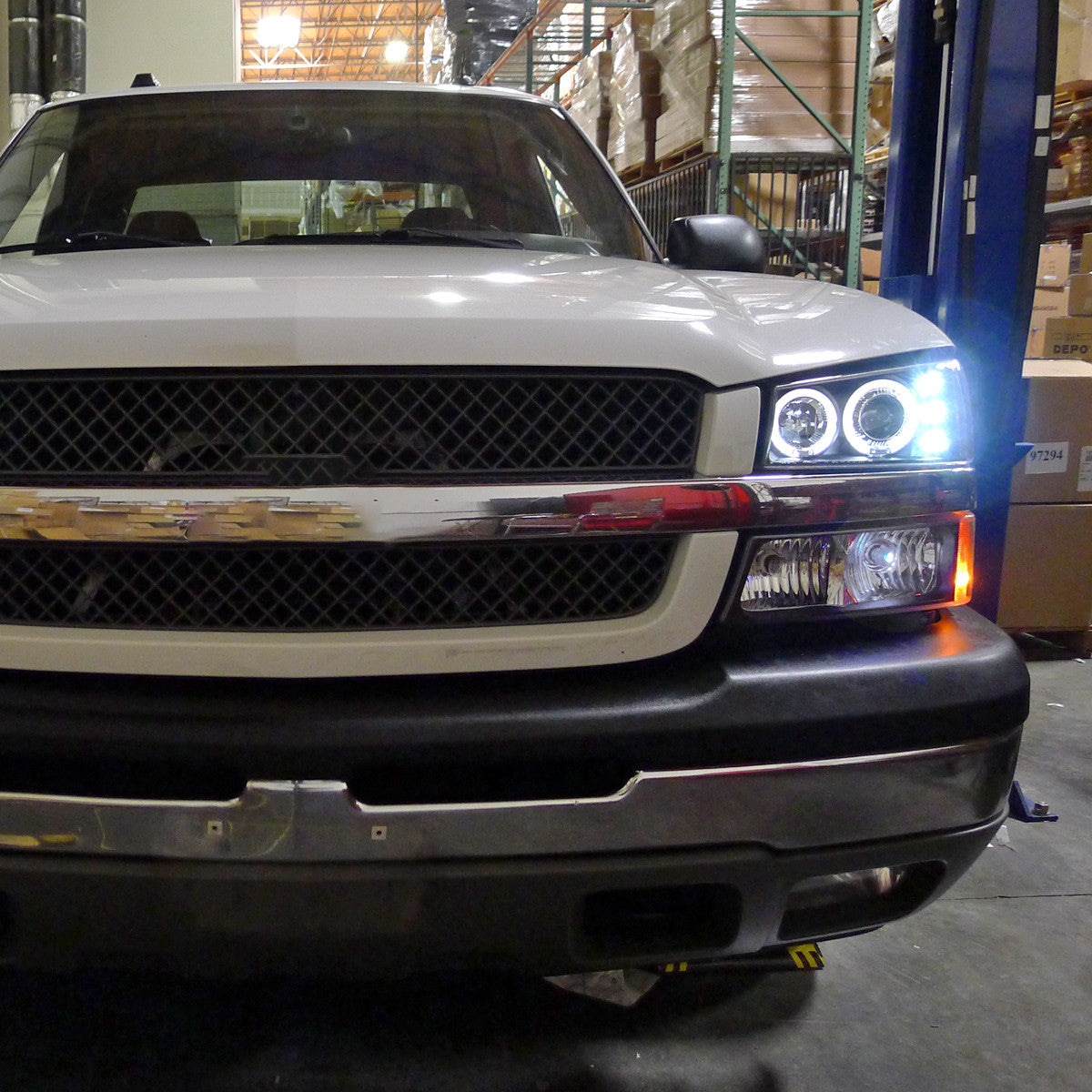 Spec-D Tuning - 2002-2007 Chevrolet Silverado/Avalanche Bumper Lights (Matte Black Housing/Clear Lens) - 2LB-SIV04JM-RS