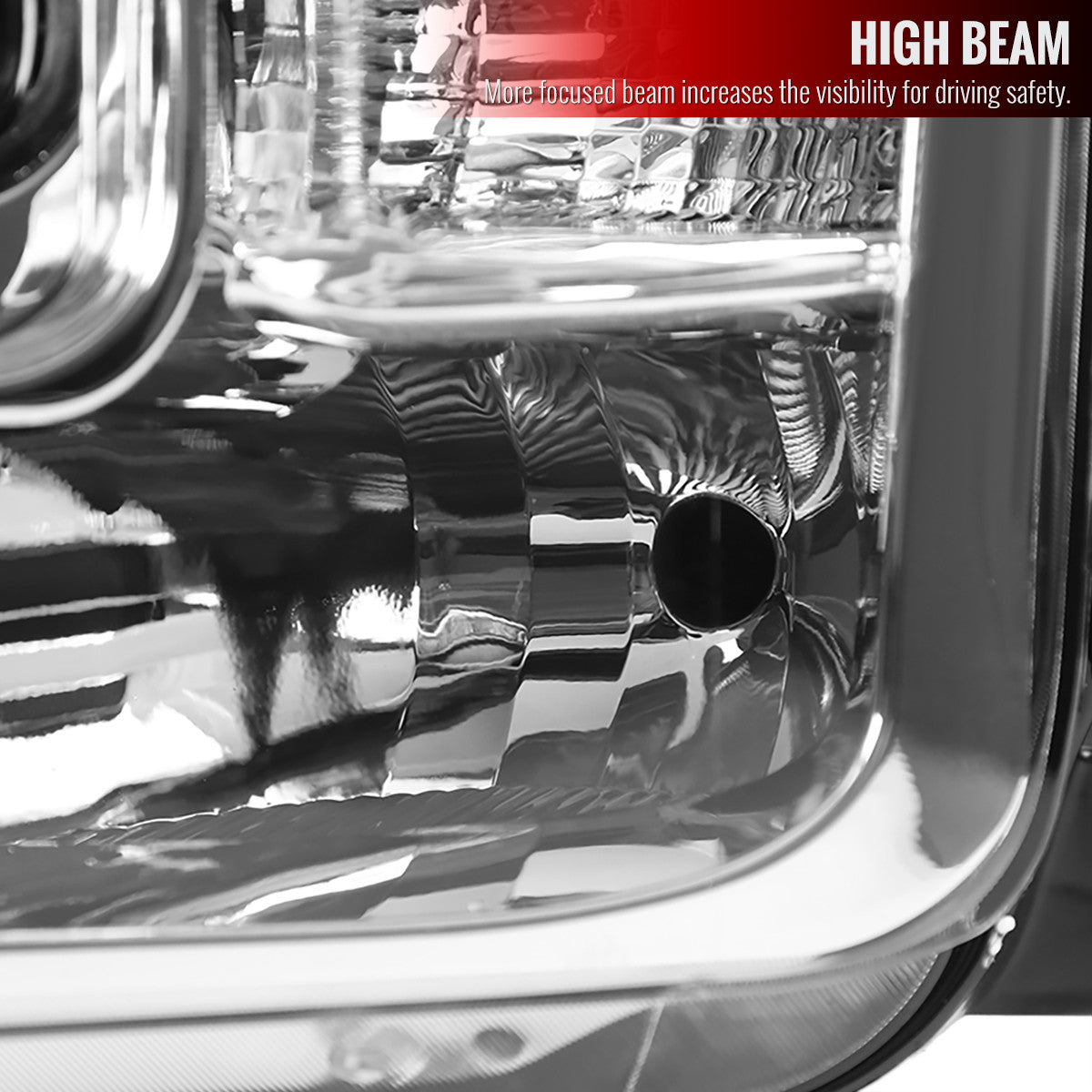 Spec-D Tuning - 2015-2017 Ford F-150 Replacement Factory Style Headlights (Chrome Housing/Clear Lens) - 2LH-F15015-RS
