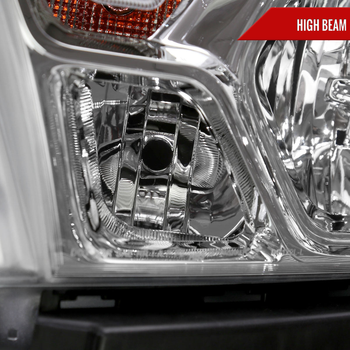 Spec-D Tuning - 2019-2024 Dodge Ram 1500 Factory Style Crystal Headlight - Driver Side Only (Chrome Housing / Clear Lens) - 2LH-RAM1915-L-RS
