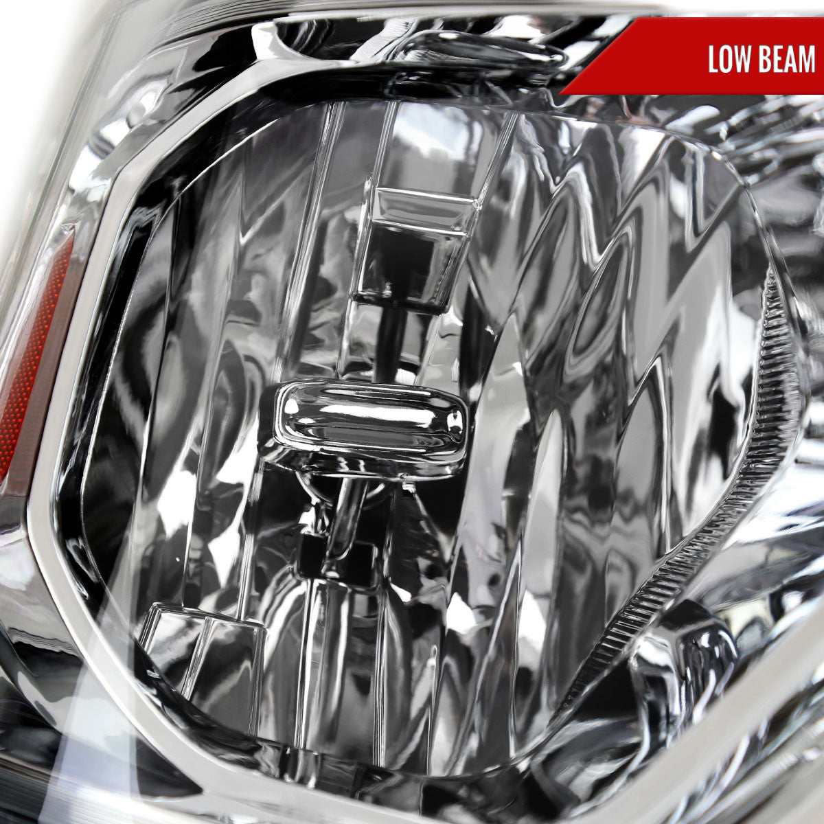 Spec-D Tuning - 2019-2024 Dodge Ram 1500 Factory Style Crystal Headlight - Passenger Side Only (Chrome Housing / Clear Lens) - 2LH-RAM1915-R-RS
