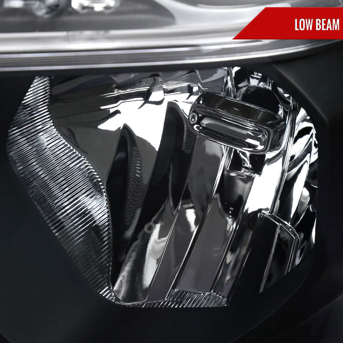 Spec-D Tuning - 2019-2024 Dodge Ram 1500 Factory Style Crystal Headlight - Driver Side Only (Black Housing / Clear Lens) - 2LH-RAM1915JM-L-RS