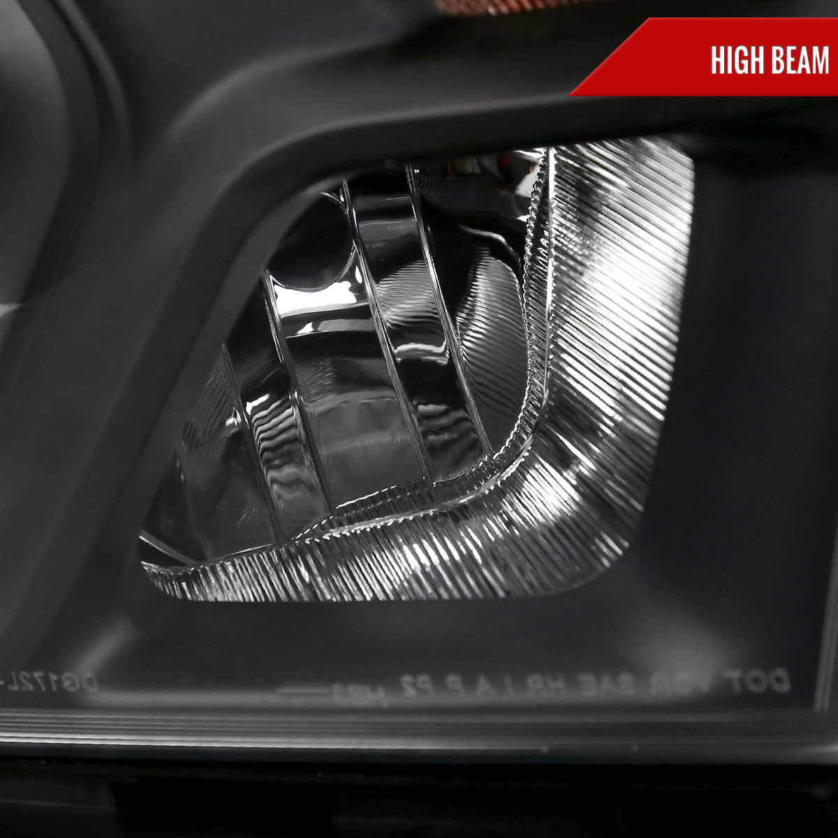 Spec-D Tuning - 2019-2024 Dodge Ram 1500 Factory Style Crystal Headlight - Passenger Side Only (Black Housing / Clear Lens) - 2LH-RAM1915JM-R-RS