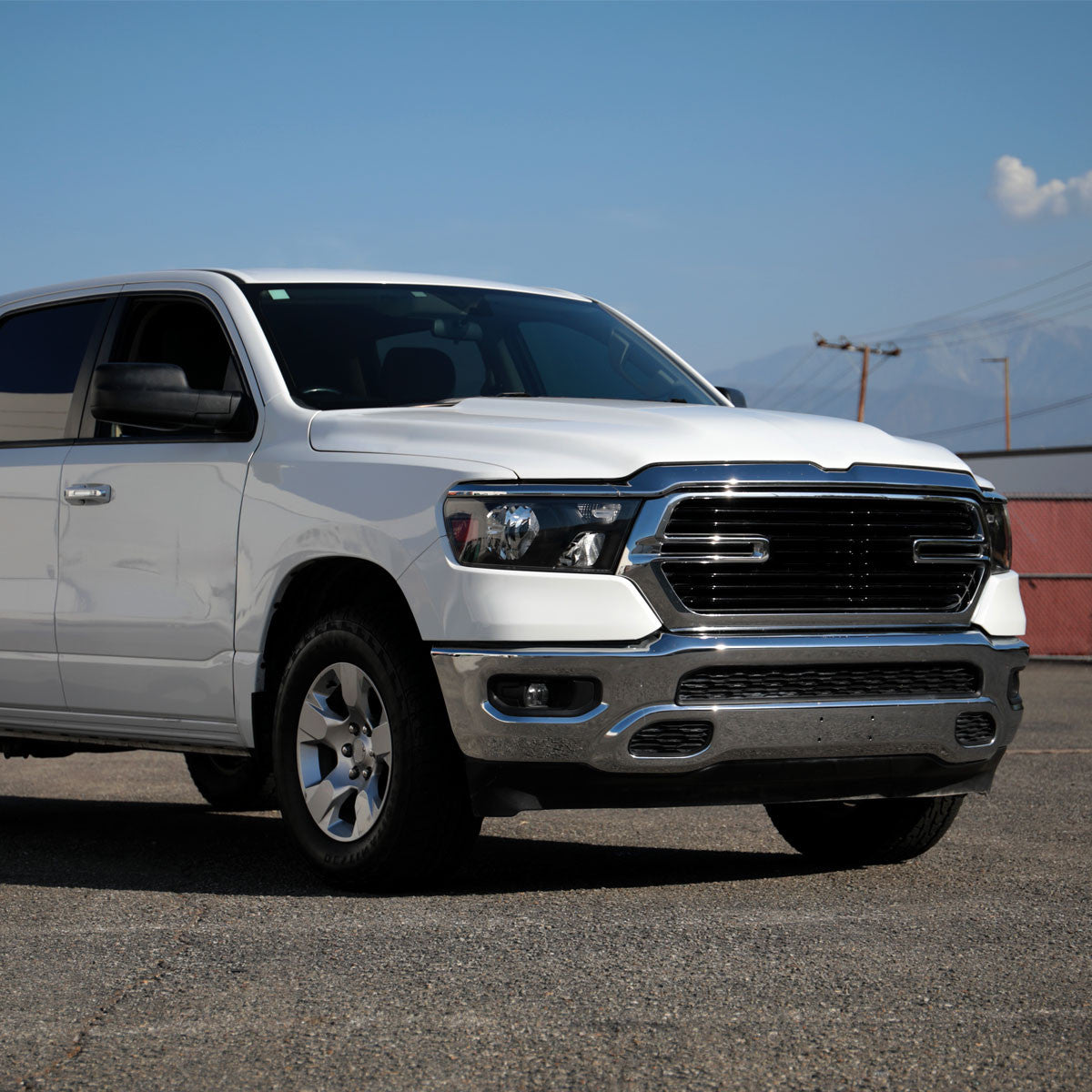 Spec-D Tuning - 2019-2024 Dodge Ram 1500 Factory Style Crystal Headlight - Passenger Side Only (Black Housing / Clear Lens) - 2LH-RAM1915JM-R-RS