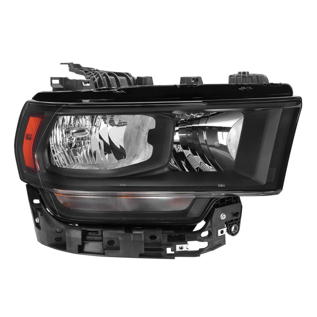 Spec-D Tuning - 2019-2024 Dodge Ram 2500 3500 Factory Style Crystal Headlight - Passenger Side Only (Black Housing / Clear Lens) - 2LH-RAM1925JM-R-RS