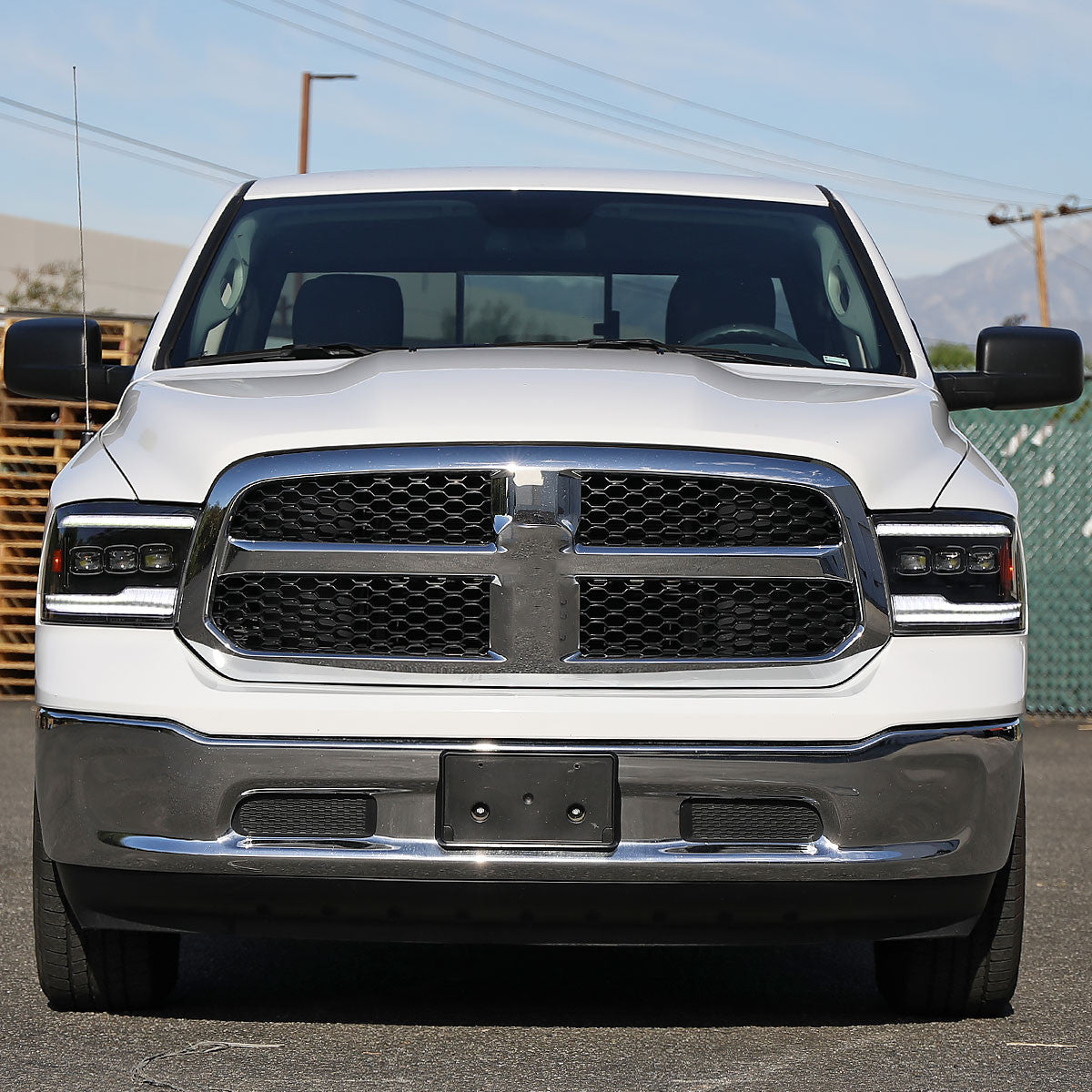Spec-D Tuning - 2009-2018 Dodge RAM 1500 / 2019 RAM Classic / 2010-2018 RAM 2500 3500 Switchback Sequential Full LED Projector Headlights (Matte Black Housing/Clear Lens) - 2LHE-RAM09JM-SQ-RS
