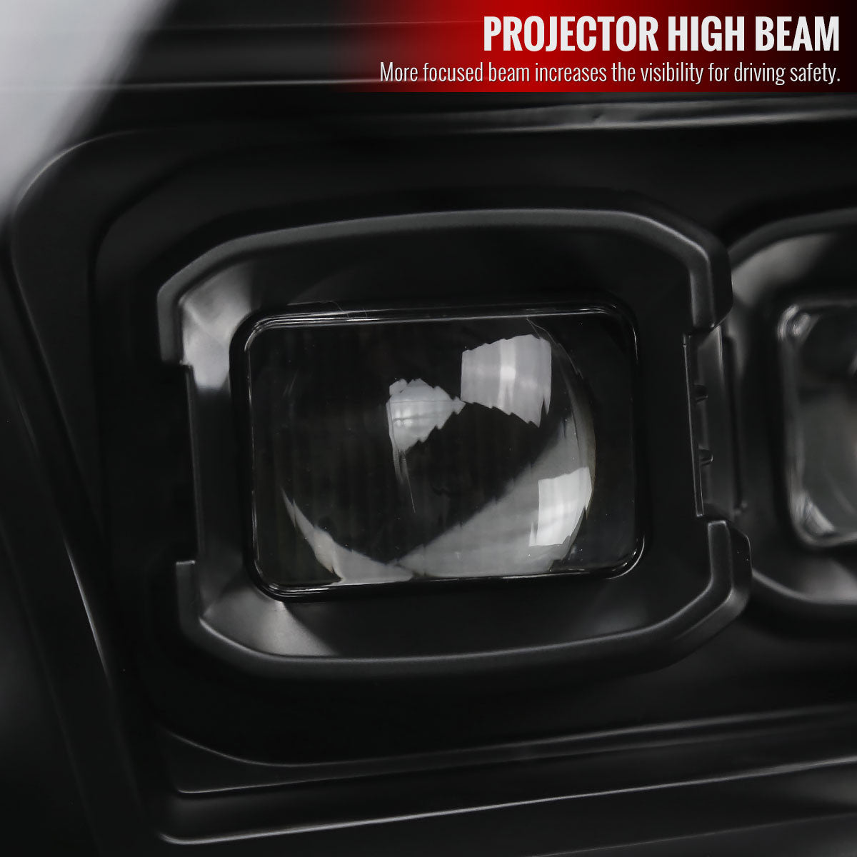 Spec-D Tuning - 2009-2018 Dodge RAM 1500 / 2019 RAM Classic / 2010-2018 RAM 2500 3500 Switchback Sequential Full LED Projector Headlights (Matte Black Housing/Clear Lens) - 2LHE-RAM09JM-SQ-RS