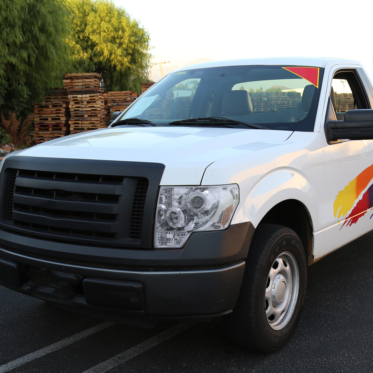 Spec-D Tuning - 2009-2014 Ford F-150 Dual Halo Projector Headlights (Chrome Housing/Clear Lens) - 2LHP-F15009-TM