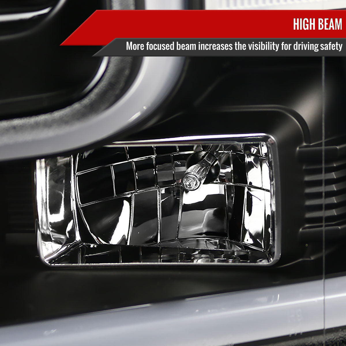 Spec-D Tuning - 2015-2017 Ford F-150 LED Bar Projector Headlights (Matte Black Housing/Clear Lens) - 2LHP-F15015JM-TM