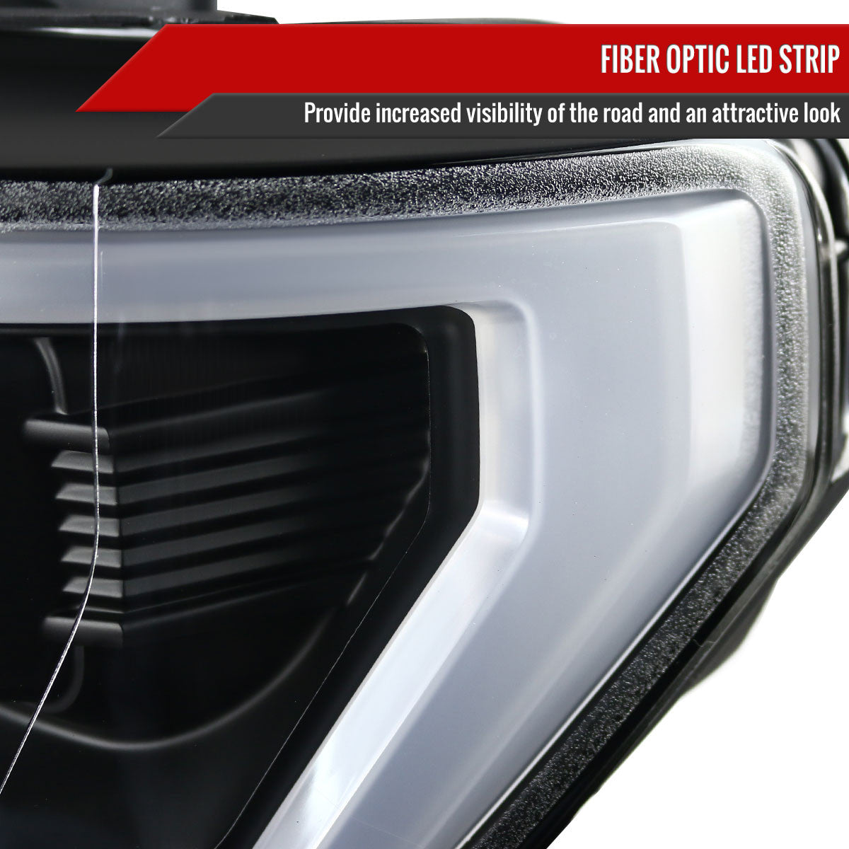 Spec-D Tuning - 2015-2017 Ford F-150 LED Bar Projector Headlights (Matte Black Housing/Clear Lens) - 2LHP-F15015JM-TM