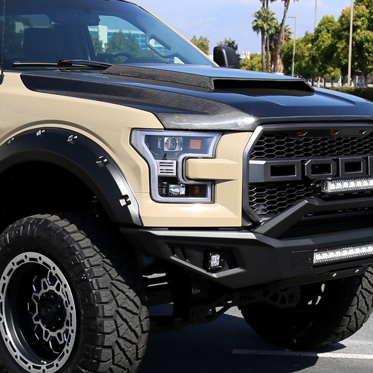 Spec-D Tuning - 2015-2017 Ford F-150 LED Bar Projector Headlights (Matte Black Housing/Clear Lens) - 2LHP-F15015JM-TM