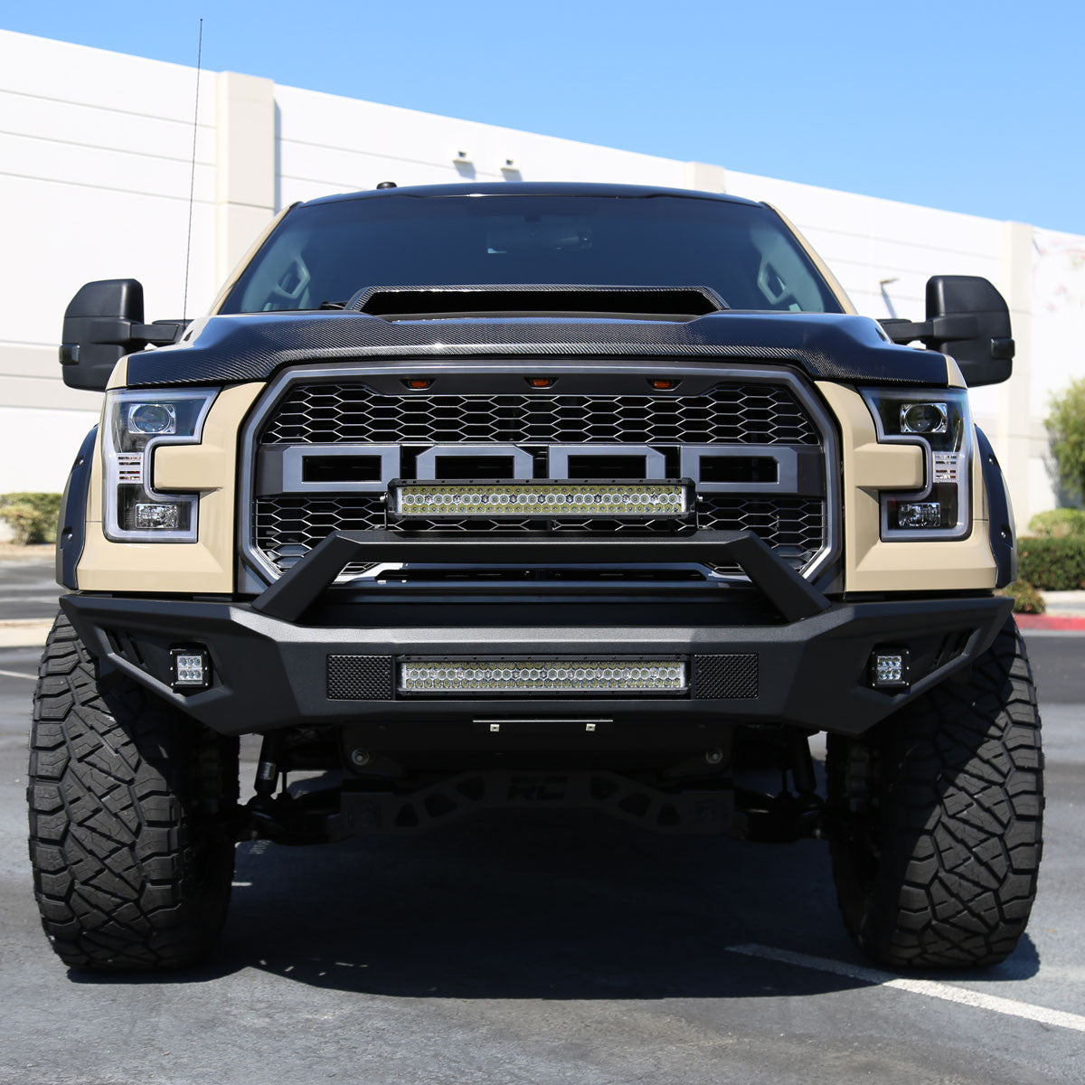 Spec-D Tuning - 2015-2017 Ford F-150 LED Bar Projector Headlights (Matte Black Housing/Clear Lens) - 2LHP-F15015JM-TM