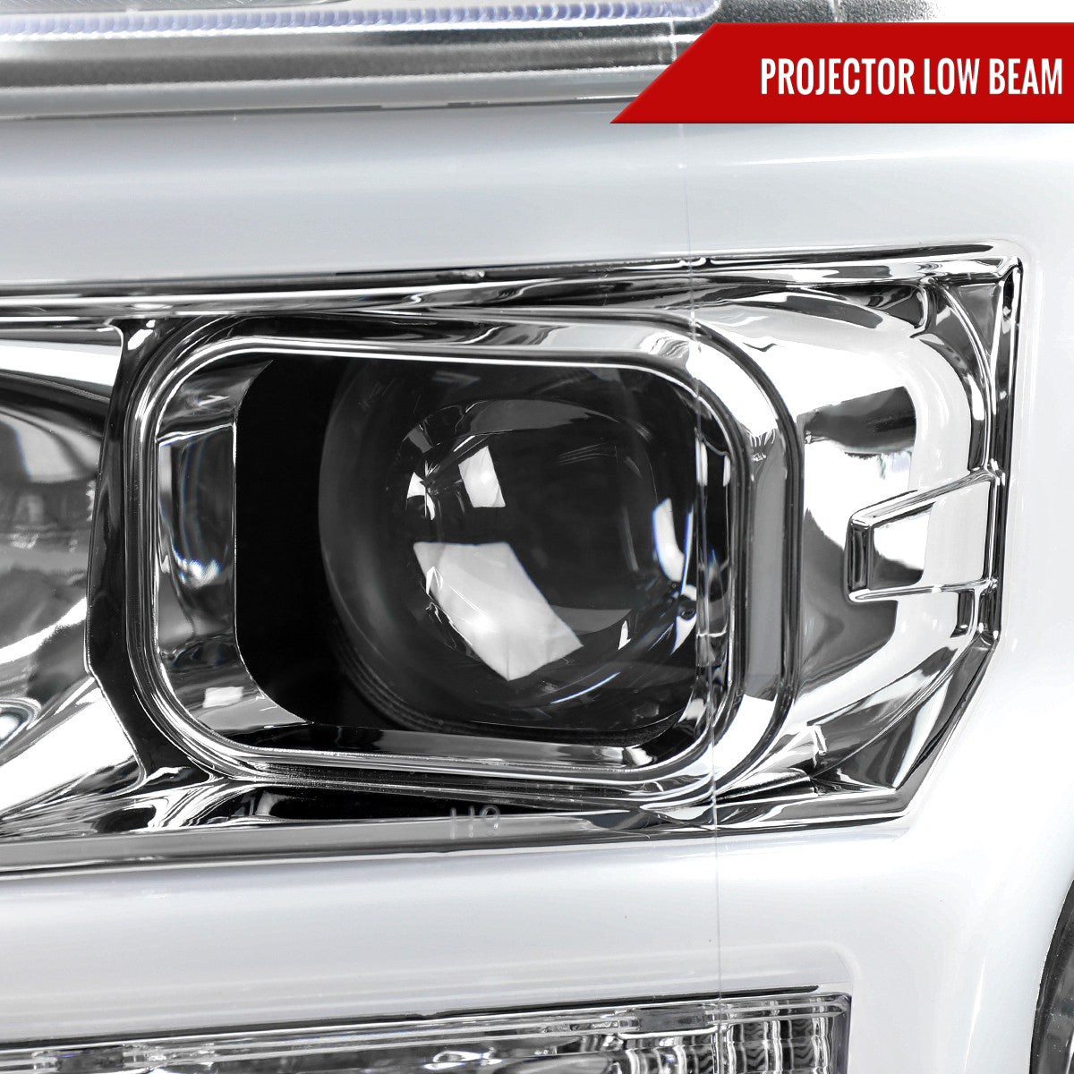 Spec-D Tuning - 2018-2020 Ford F-150 LED C-Bar Projector Headlights (Chrome Housing / Clear Lens) - 2LHP-F15018-TM