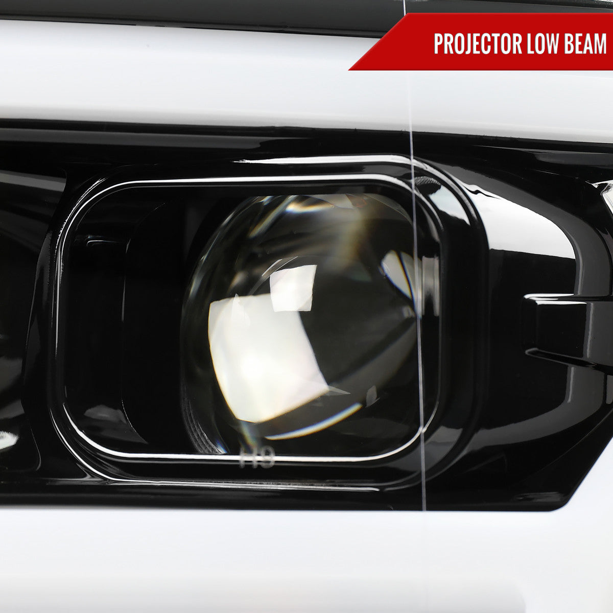 Spec-D Tuning - 2018-2020 Ford F-150 LED C-Bar Projector Headlights (Glossy Black Housing / Clear Lens) - 2LHP-F15018BK-TM