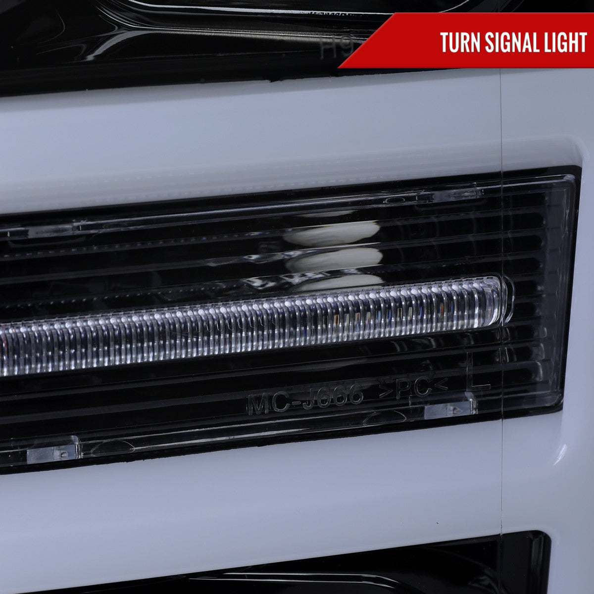 Spec-D Tuning - 2018-2020 Ford F-150 LED C-Bar Projector Headlights (Black Housing / Smoked Lens) - 2LHP-F15018G-TM