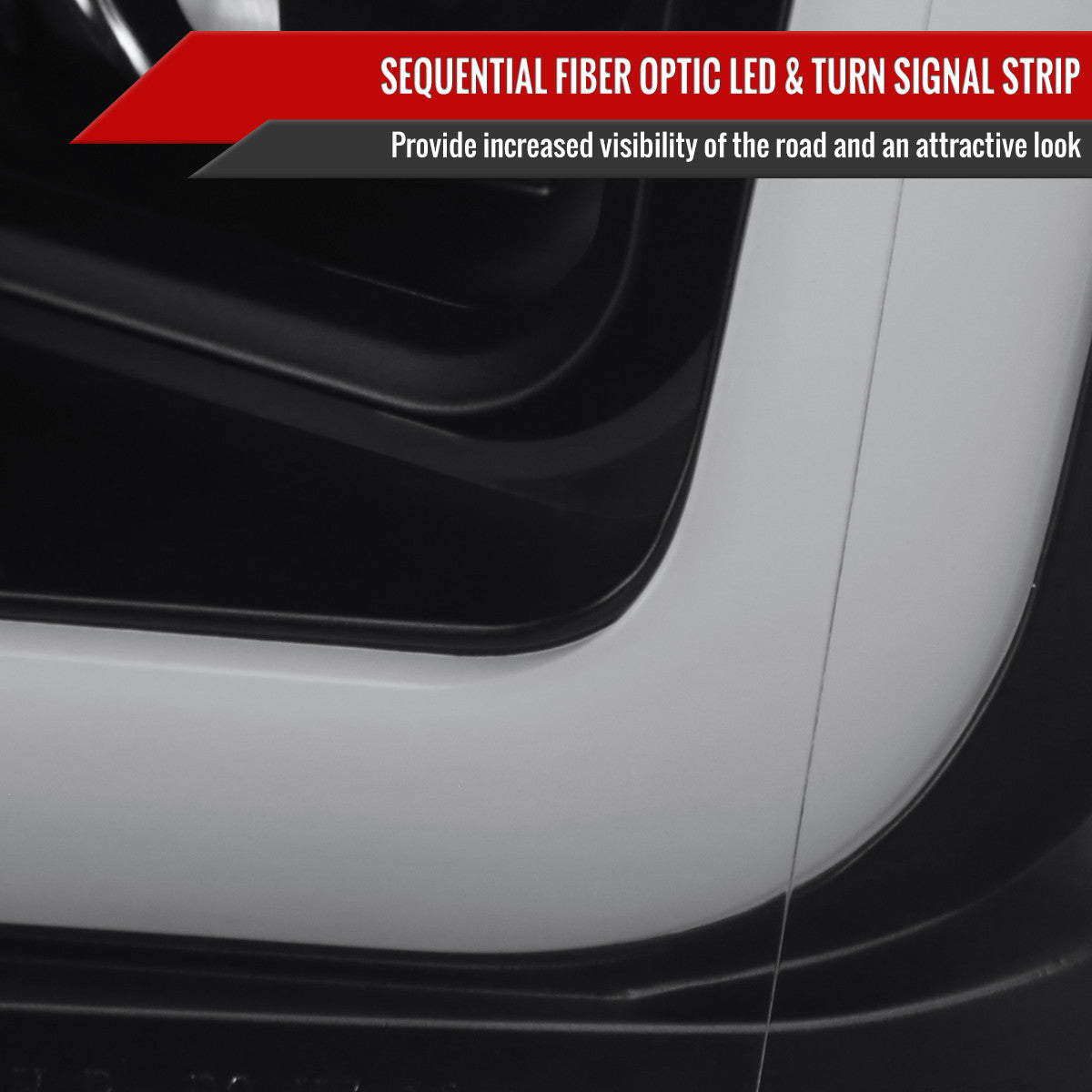 Spec-D Tuning - 2018-2020 Ford F-150 LED C-Bar Projector Headlights w/ Switchback Sequential Turn Signal Lights (Matte Black Housing / Clear Lens) - 2LHP-F15018JM-SQ-RS
