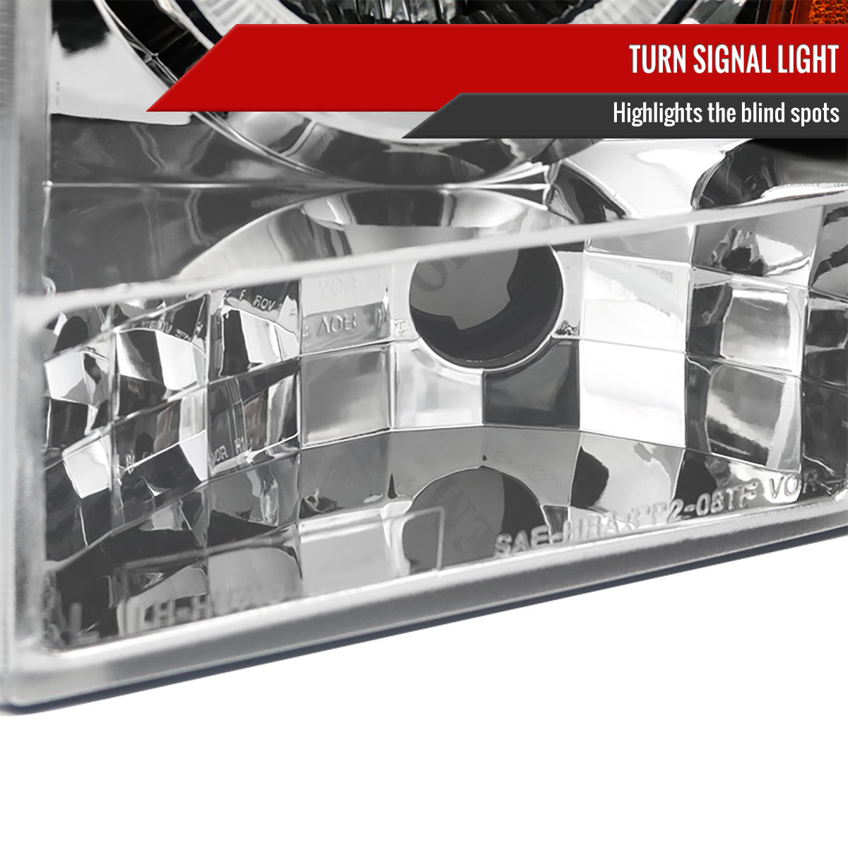 Spec-D Tuning - 2008-2010 Ford F-250 F-350 F-450 Dual Halo Projector Headlights (Chrome Housing/Clear Lens) - 2LHP-F25008-TM
