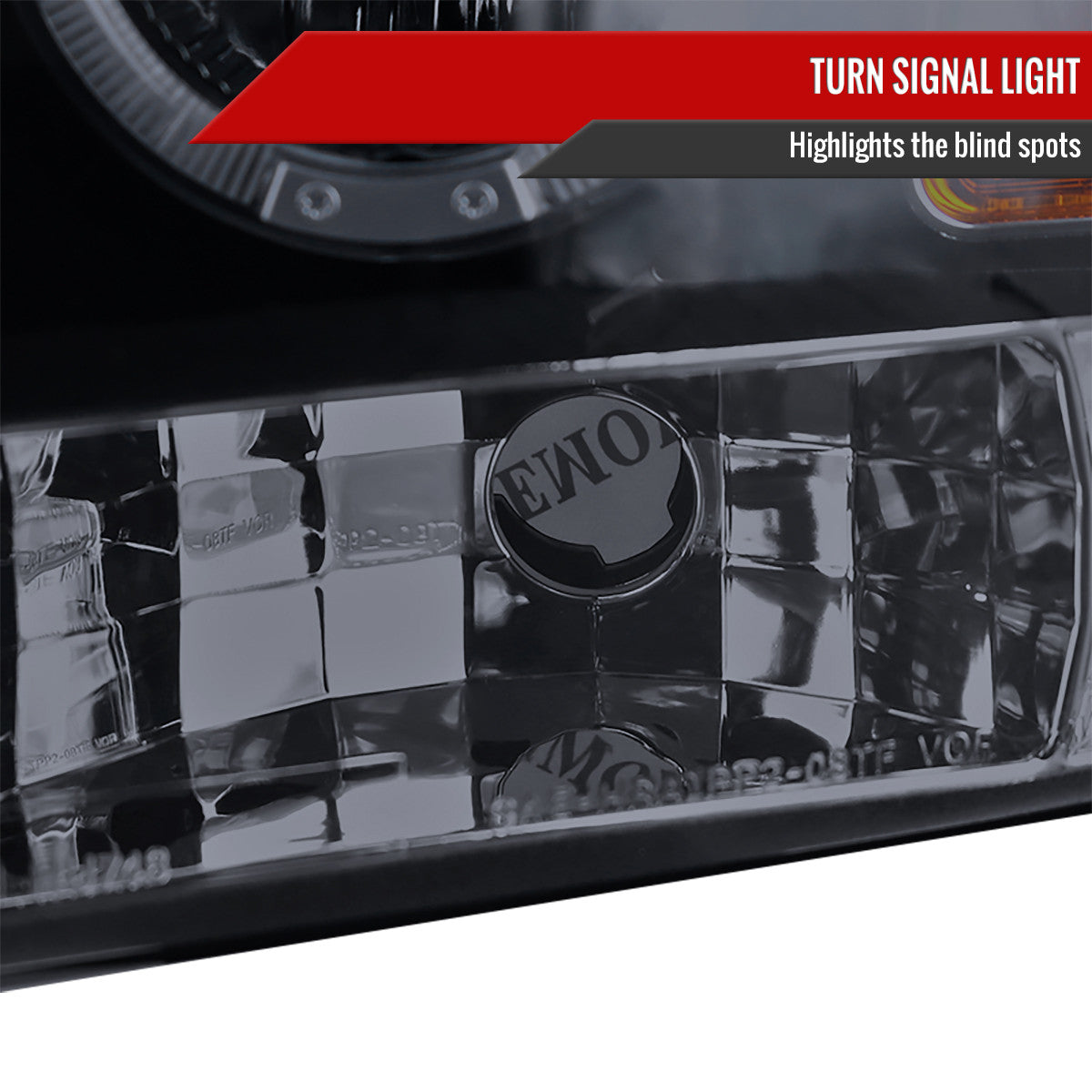 Spec-D Tuning - 2008-2010 Ford F-250 F-350 F-450 Dual Halo Projector Headlights (Glossy Black Housing/Smoked Lens) - 2LHP-F25008G-TM