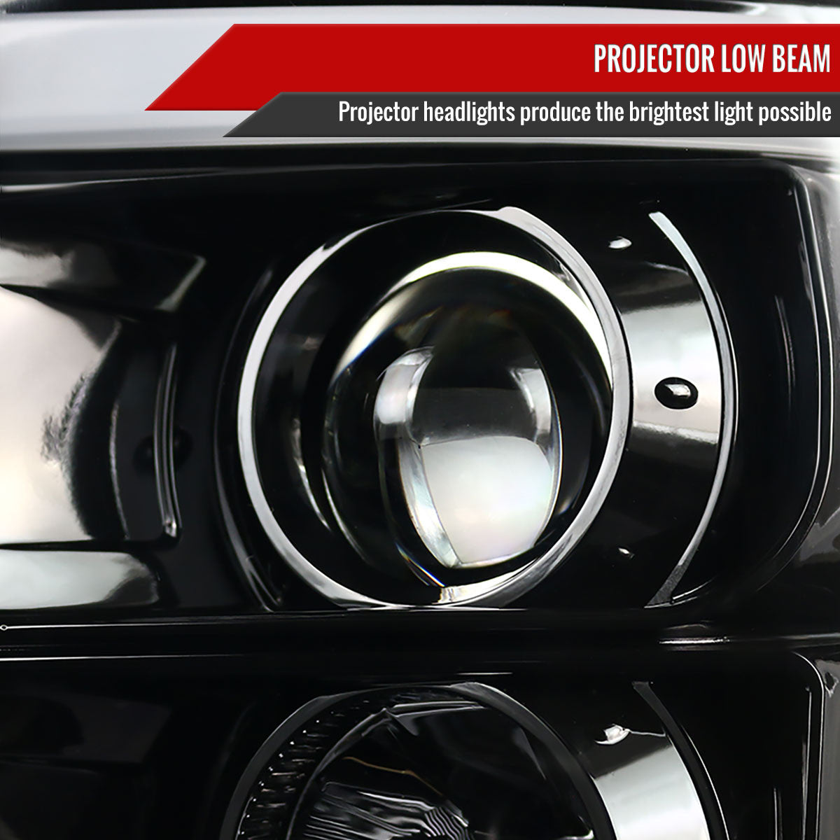 Spec-D Tuning - 2011-2016 F-250/F-350/F-450/F-550 LED C-Bar Projector Headlights (Jet Black Housing/Clear Lens) - 2LHP-F25011BK-TM