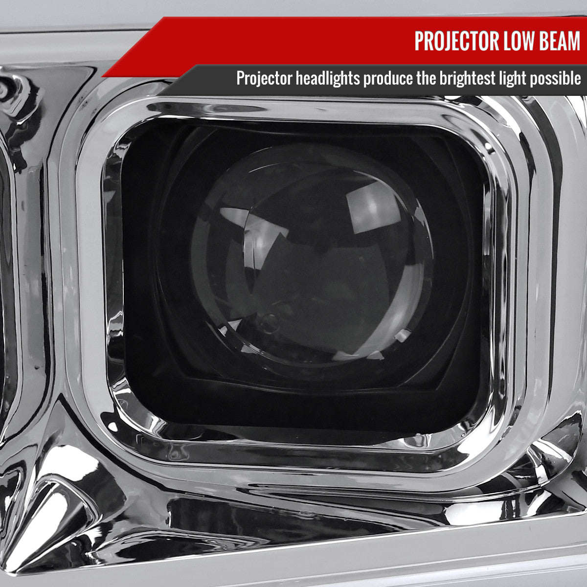 Spec-D Tuning - 2017-2019 Ford F-250 F-350 F-450 F-550 LED C-Bar Projector Headlights w/ Switchback Sequential Turn Signals (Chrome Housing/Clear Lens) - 2LHP-F25017-SQ-RS
