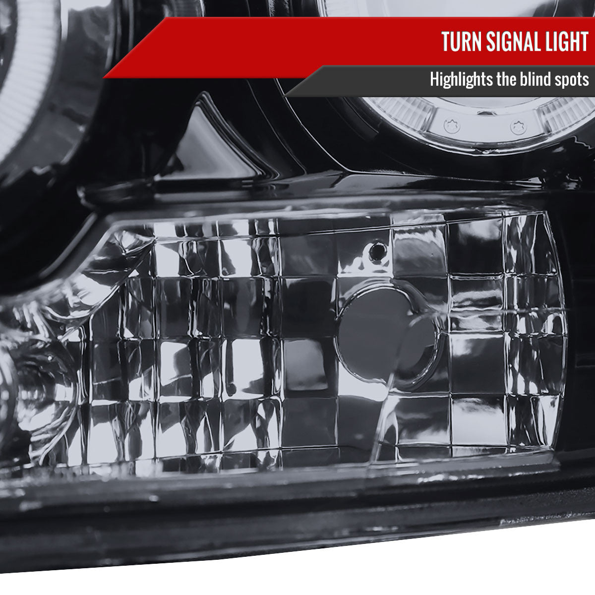Spec-D Tuning - 2006-2008 Dodge RAM 1500/ 2006-2009 RAM 2500 3500 Dual Halo Projector Headlights (Glossy Black Housing/Smoked Lens) - 2LHP-RAM06G-TM