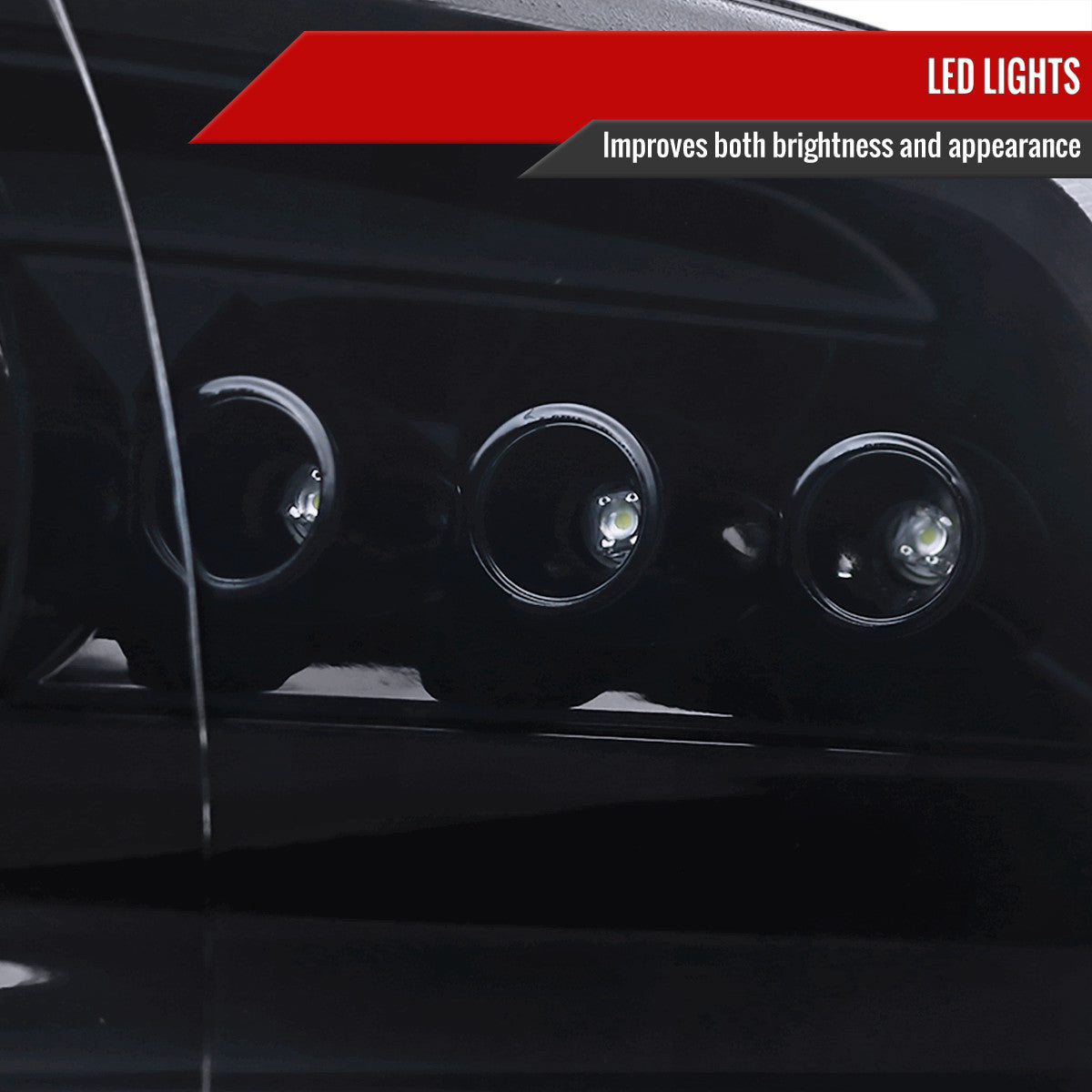 Spec-D Tuning - 2009-2018 Dodge RAM 1500 / 2019-2021 RAM Classic / 2010-2018 RAM 2500 3500 Dual Halo Projector Headlights (Glossy Black Housing/Smoked Lens) - 2LHP-RAM09G-TM