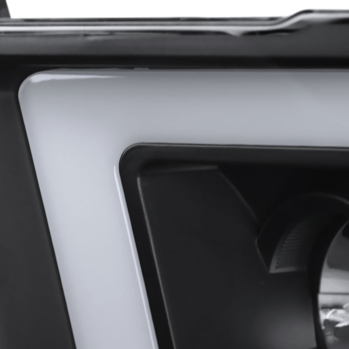 Spec-D Tuning - 2009-2018 Dodge RAM 1500 / 2019-2021 RAM Classic/ 2010-2018 RAM 2500 3500 Switchback Sequential LED C-Bar Projector Headlights (Matte Black Housing/Clear Lens) - 2LHP-RAM09JM-SQ-RS