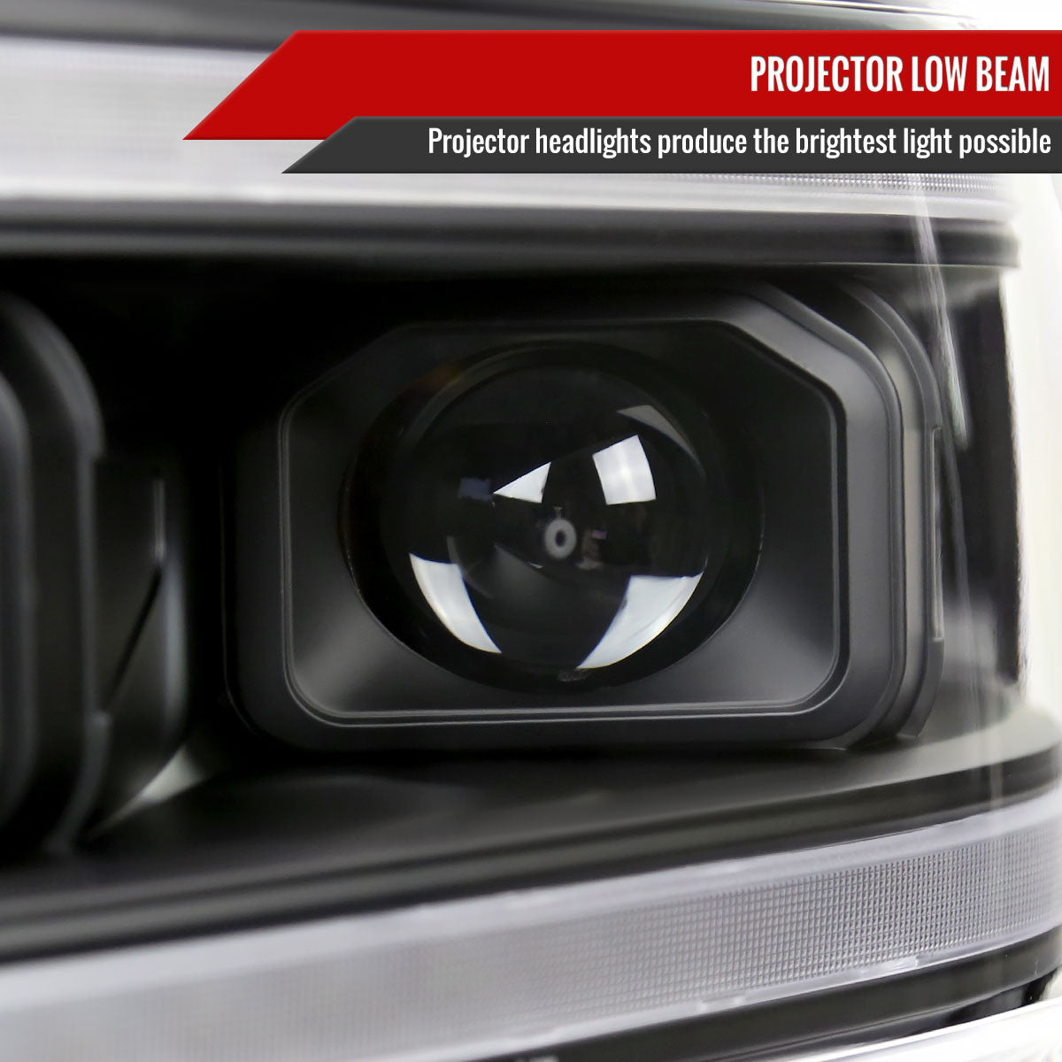 Spec-D Tuning - 2019-2024 Dodge RAM 2500/3500/4500/5500 Switchback Sequential LED Turn Signal Projector Headlights (Matte Black Housing/Clear Lens) - 2LHP-RAM1925JM-SQ-RS