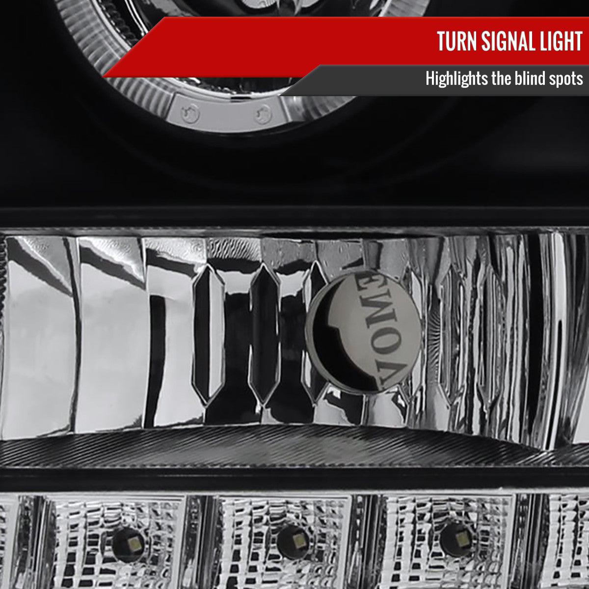 Spec-D Tuning - 2007-2014 GMC Sierra SMD Dual Halo Projector Headlights (Matte Black Housing/Clear Lens) - 2LHP-SIE07JM-TM