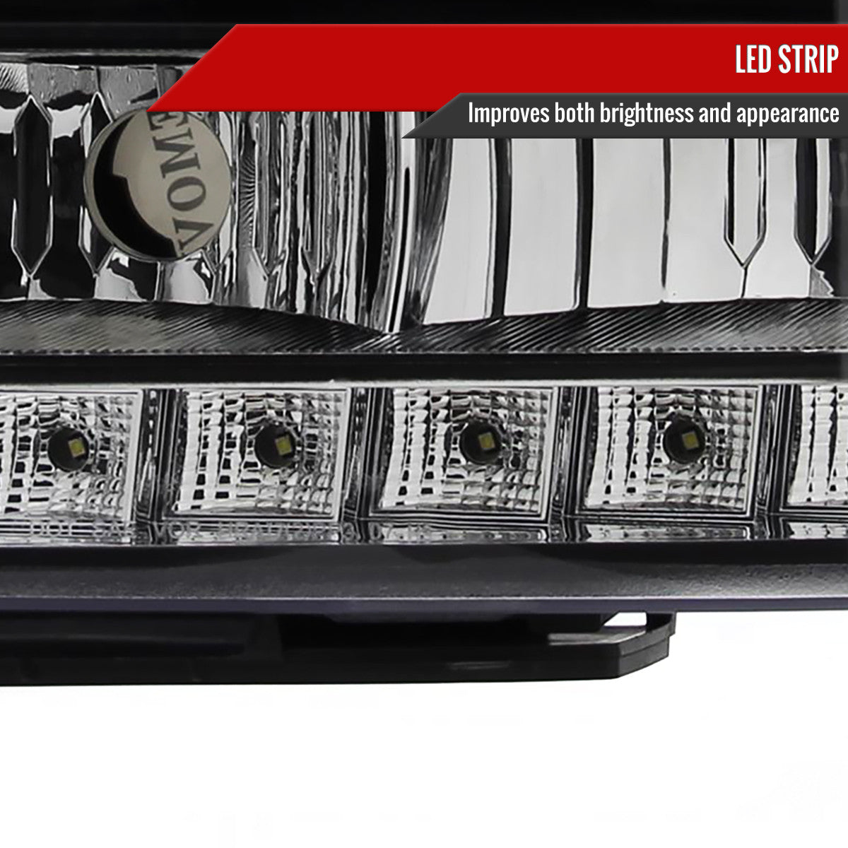 Spec-D Tuning - 2007-2014 GMC Sierra SMD Dual Halo Projector Headlights (Matte Black Housing/Clear Lens) - 2LHP-SIE07JM-TM