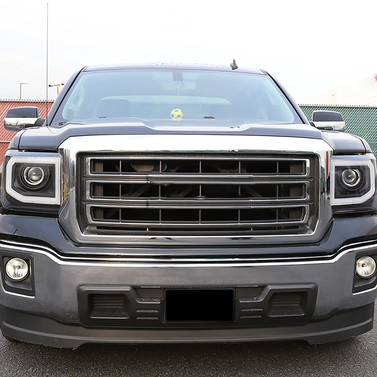 Spec-D Tuning - 2014-2019 GMC Sierra 1500/2500HD/3500HD LED Bar Projector Headlights w/ LED Turn Signal Lights (Chrome Housing/Clear Lens) - 2LHP-SIE14JM-TM