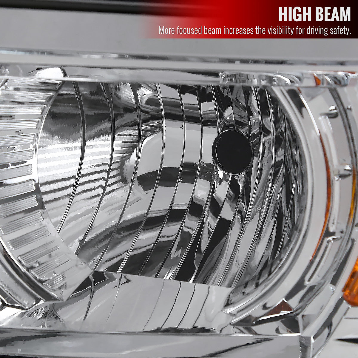 Spec-D Tuning - 2014-2015 Chevrolet Silverado 1500 Projector Headlights (Chrome Housing/Clear Lens) - 2LHP-SIV14-WJ