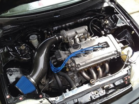 Mishimoto 88-91 Honda CRX Manual Aluminum Radiator - MMRAD-CRX-88 for 1988-1991 Honda Civic - angle view