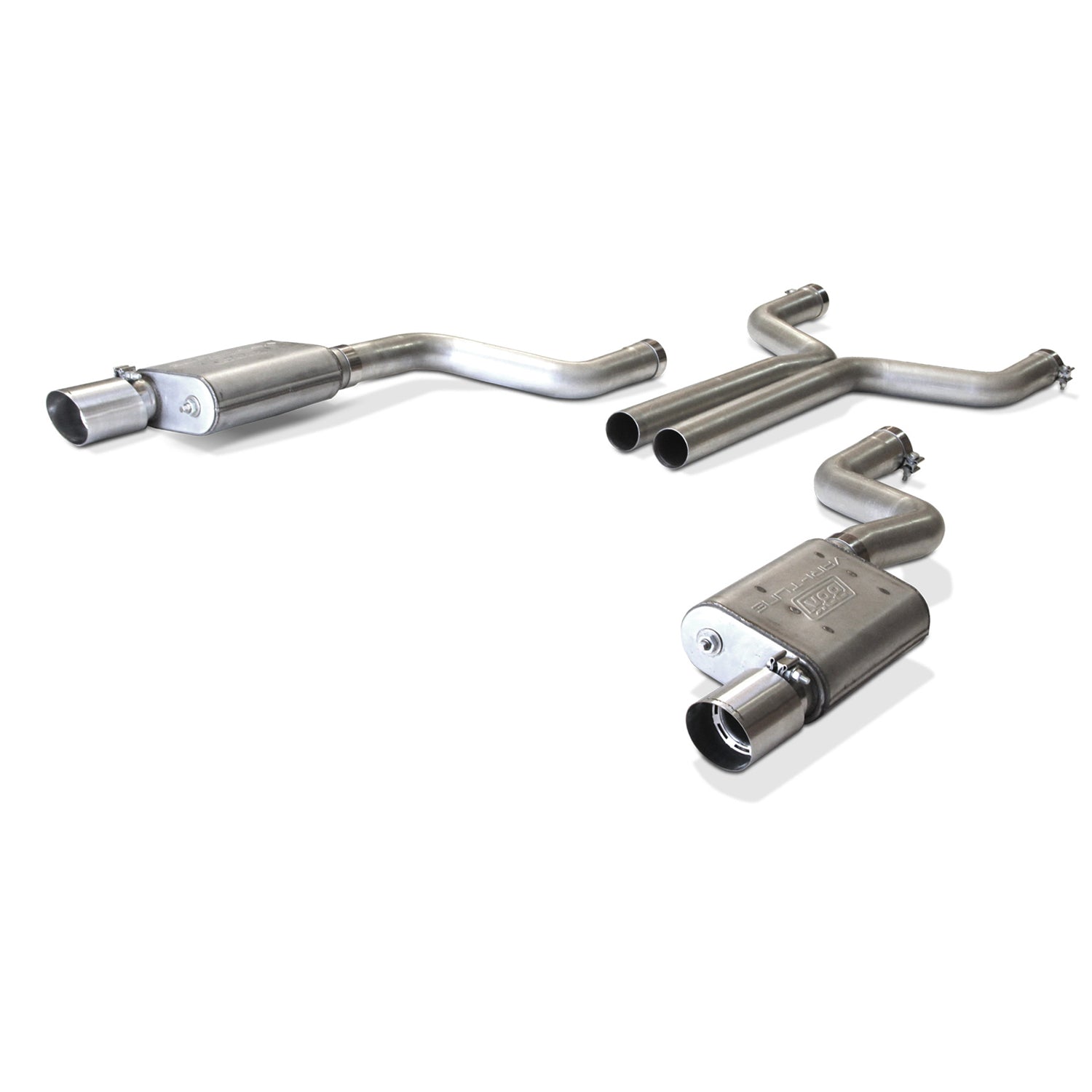 BBK 15-17 Mustang GT Varitune Complete Cat Back Exhaust System (Includes Resonator Delete X-Pipe) - 30065