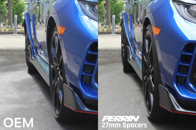 Perrin 17+ Honda Civic Type R 64.1mm Hub 5x120 27mm Wheel Spacers (One Pair) - PHP-WHL-027BK