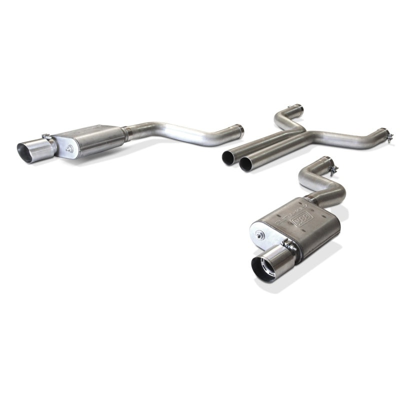 BBK 15-17 Mustang GT Varitune Complete Cat Back Exhaust System (Includes Resonator Delete X-Pipe)