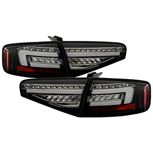 Spyder 13-16 Audi A4 4DR LED Tail Lights LED Clear Reverse Lights - Black ALT-YD-AA413-SEQ-BK