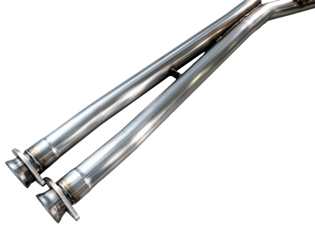 AWE Tuning 05-07 C6 Chevrolet Corvette 6.0L X-Pipe - 3010-11660 for 2005-2008 Chevrolet Corvette - angle view