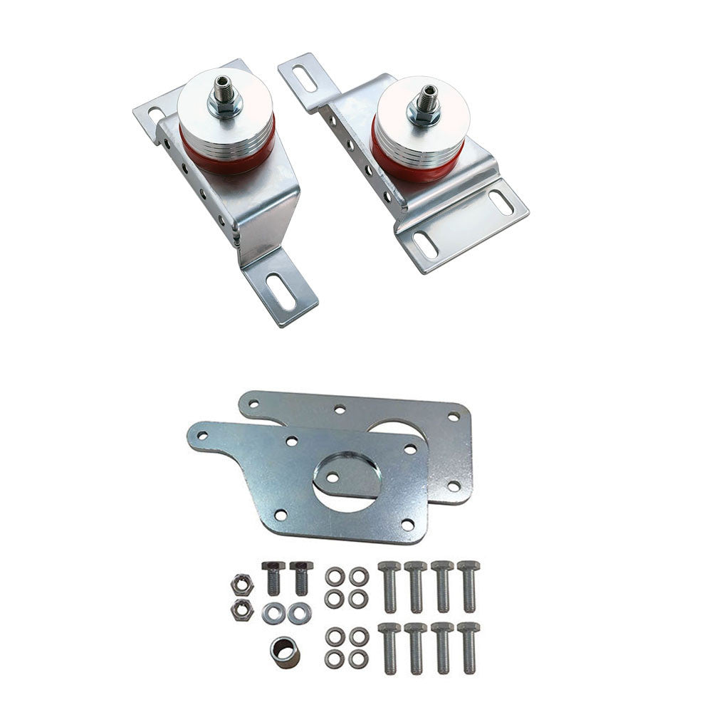 UPR - LS Swap Adapter Plates with Adjustable Urethane Motor Mounts (fits Mustang) - 3013-103 for 1979-2004 Ford Mustang