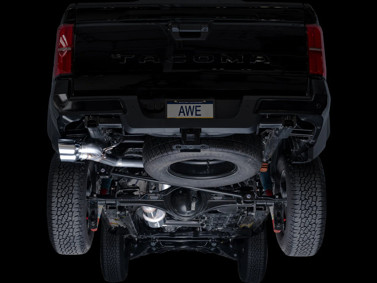 AWE Exhaust for 4th Gen Toyota Tacoma Dual Chrome Silver Tips - 3015-32254
