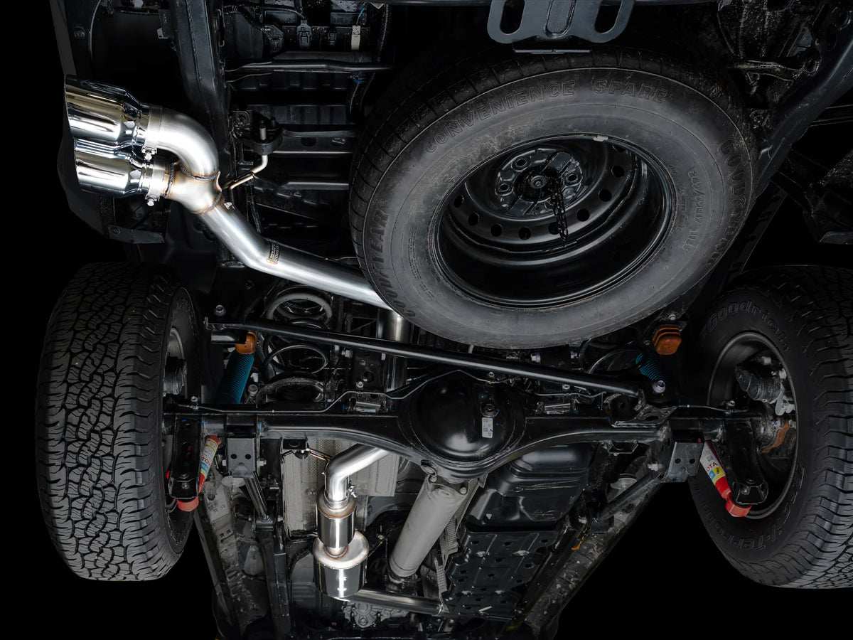 AWE Exhaust for 4th Gen Toyota Tacoma Dual Chrome Silver Tips - 3015-32254