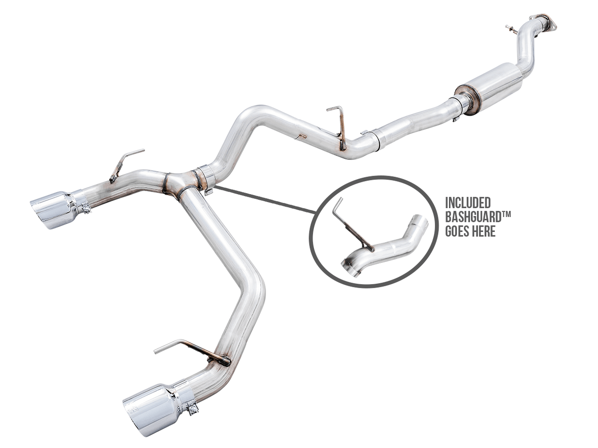 Clearance - AWE 0FG Catback Exhaust for Ford Bronco with BashGuard™