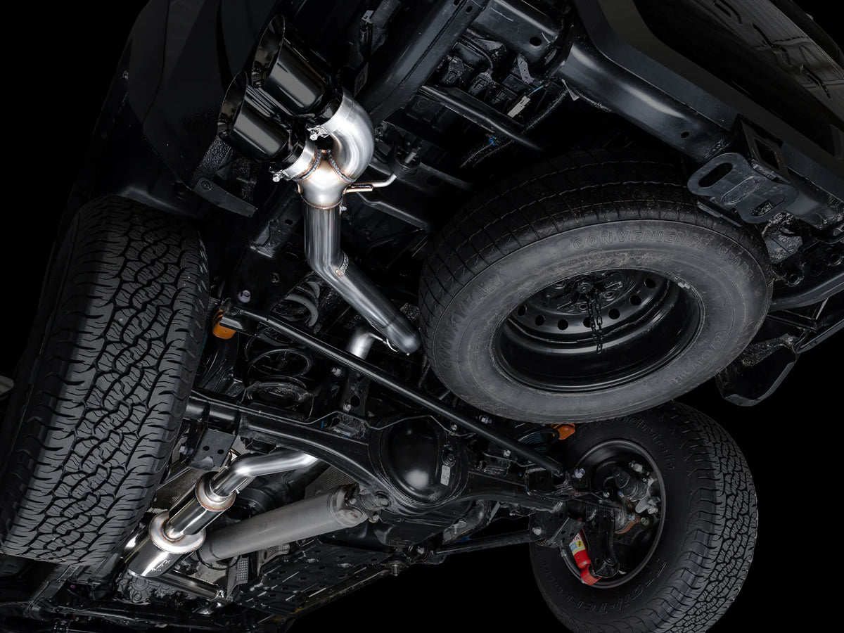 AWE Exhaust for 4th Gen Toyota Tacoma Dual Diamond Black Tips