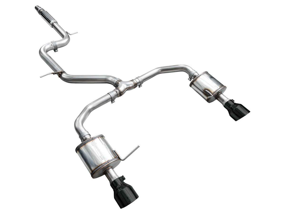 AWE 22-25 Volkswagen Jetta GLI Touring Edition Exhaust - Diamond Black Tips - 3015-33275