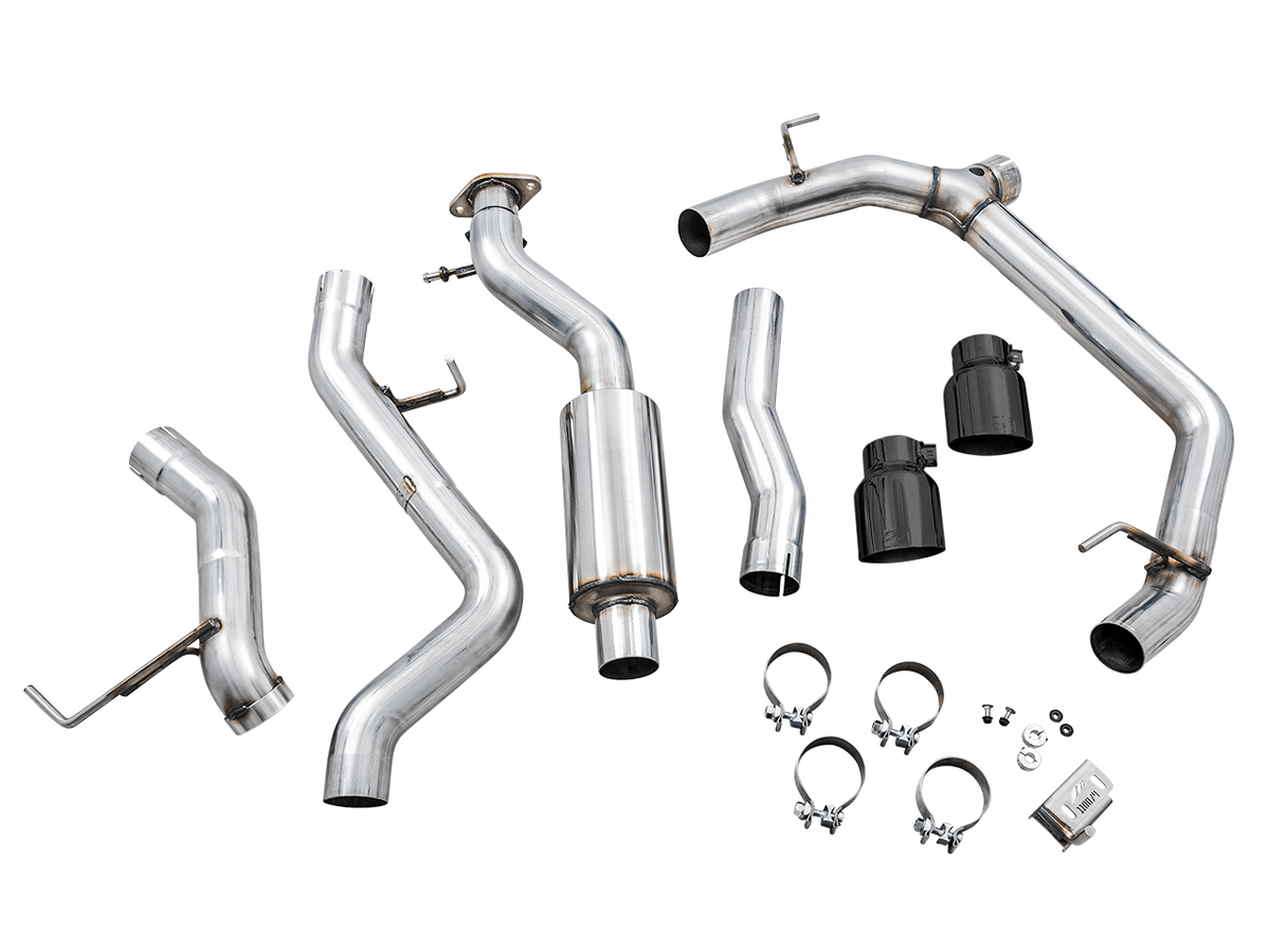 Clearance - AWE 0FG Catback Exhaust for Ford Bronco with BashGuard - Silver Tips