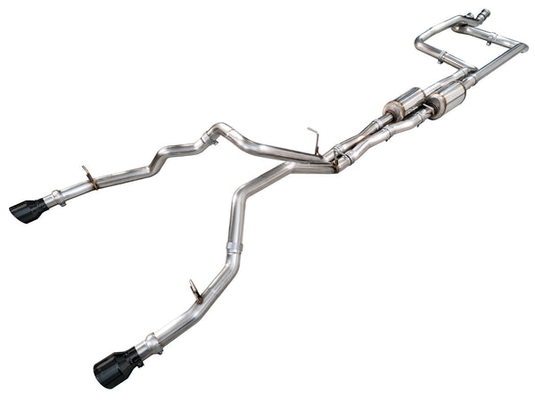 AWE Tuning 2025+ RAM 1500 RHO 3.0 I6 TT 0FG Dual Rear Exit Catback Exhaust - Diamond Black Tips - 3015-33630 for 2025 Ram 150