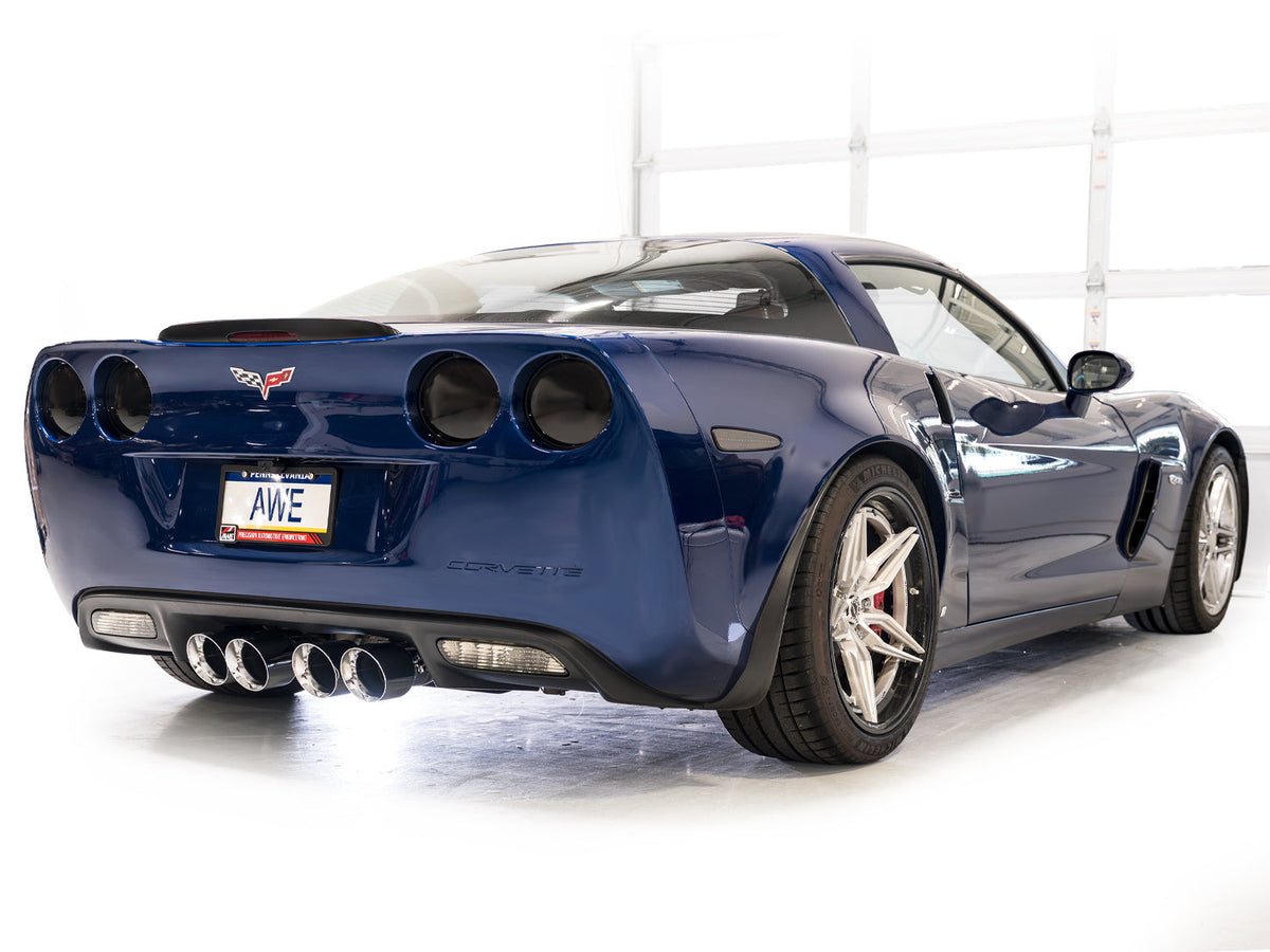 AWE Tuning C6 Chevrolet Corvette Z06/ZR1 Touring Edition Axle-back Exhaust w/ Chrome Silver Tips - 3015-42606 for 2006-2013 C